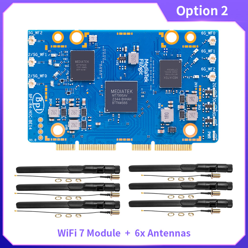BPI-R4-NIC-BE14 Модуль Wi-Fi 7 – обзор и цена Bananapi Bpi R4 Wifi 7